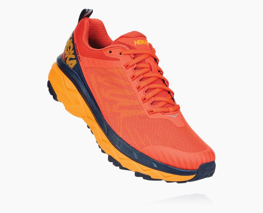Hoka One One Challenger Atr 5 - Men's Trail Shoes - Red - UK 870ROUTIW
